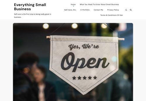 Everything Small Business – Self-care is the first step to being really great in business.