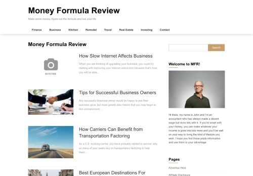 Money Formula Review – Make some money, figure out the formula and live your life
