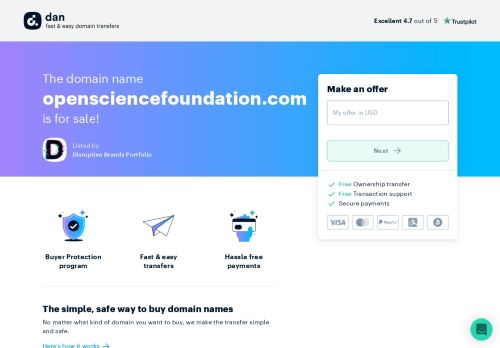 The domain name opensciencefoundation.com is for sale | Dan.com