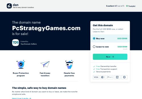 The domain name PcStrategyGames.com is for sale