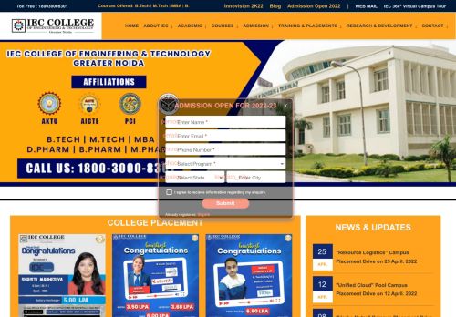  Top Engineering College in Greater Noida | IEC Toll Free : 1800-3000-8301 