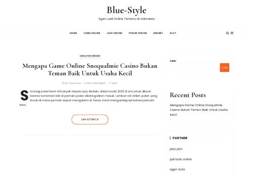 Blue-Style – Agen Judi Online Terbaru di Indonesia
