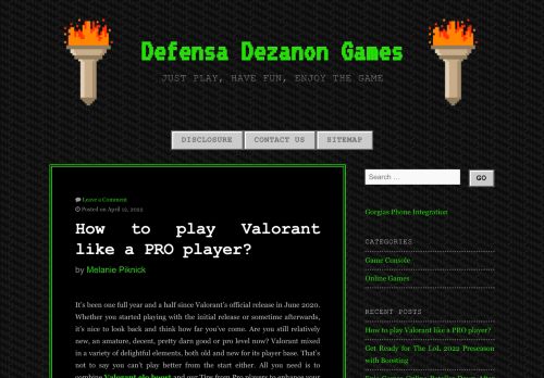 Defensa Dezanon Games – Just play, have fun, enjoy the game
