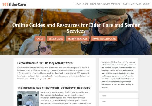 101eldercare.com: Elder Care Guide, Elder Care and Senior Service Directory