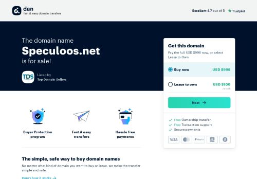 The domain name Speculoos.net is for sale