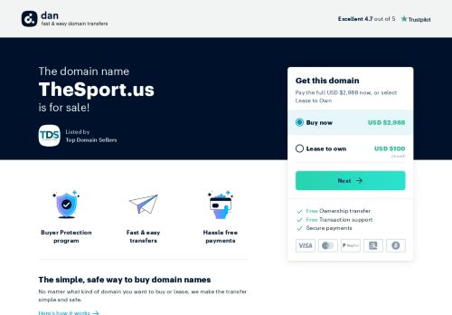 The domain name TheSport.us is for sale