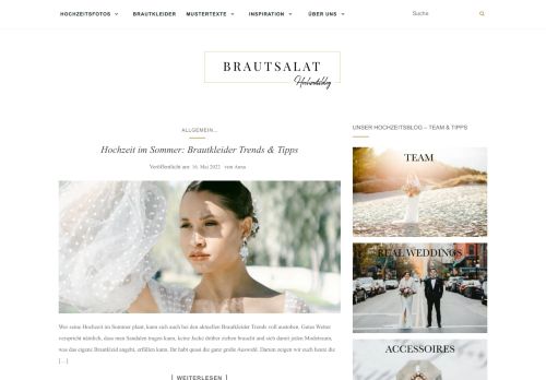 Hochzeitsblog I Brautsalat - Hochzeitsblog mit internationalen Hochzeitsinspirationen: Alles für die moderne Braut!