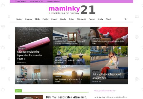 Maminky21 - magazÃ­n o maminkÃ¡ch & pro maminky