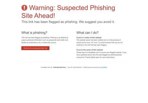 Suspected phishing site | Cloudflare