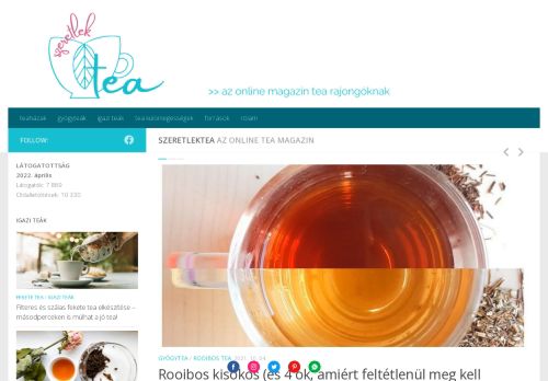 szeretlekTEA - az online tea magazin