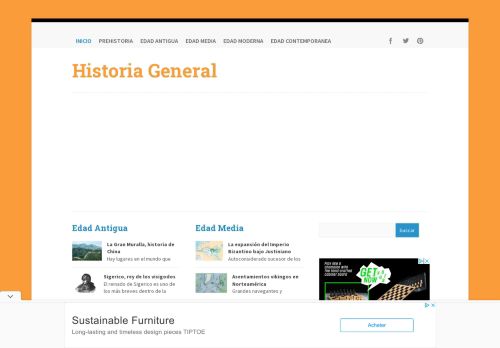 Historia General - Antigua Media Moderna y Contemporánea  : Historia General