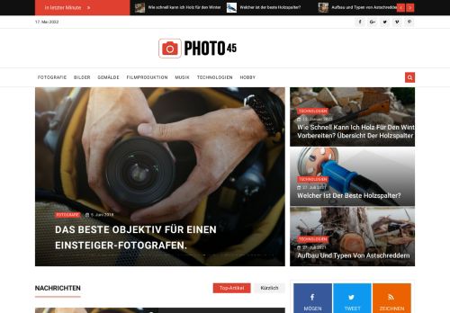 Fotoportal | Fotoausrüstung | Fotos | Bilder | Technologie - photo45.de