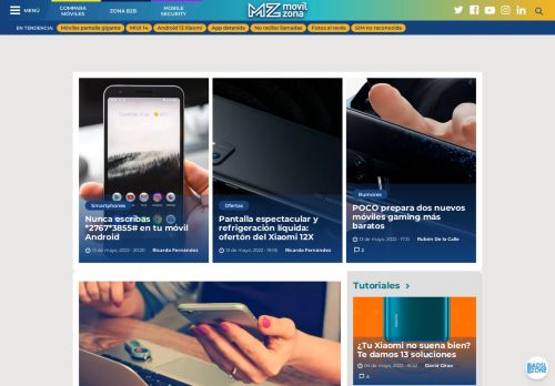 MovilZona - Tu Web sobre móviles - Fichas, noticias y tutoriales de todos los smartphones