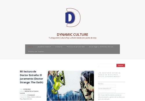 DYNAMIC CULTURE - Tu blog sobre Cultura Pop. La ficción desde otro punto de vista