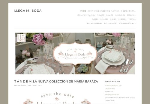 Llega mi Boda – Blog con ideas, estilos y tendencias en bodas. Servicios de Wedding Planner.