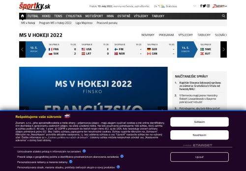 Športky.sk | Šport, výsledky a športové správy z celého sveta