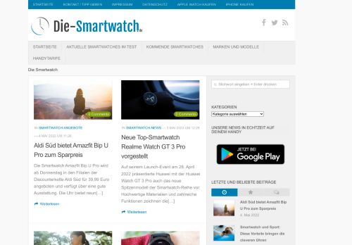 Die Smartwatch - Deutschlands dienstältester Smartwatch Blog