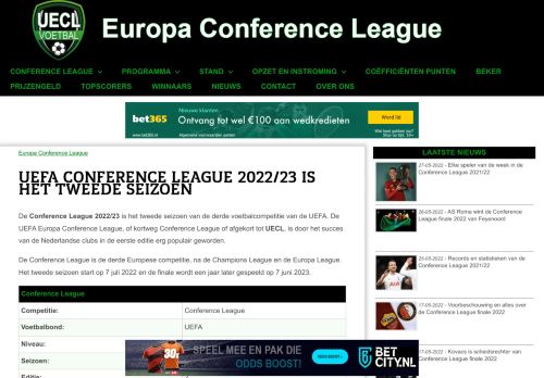 UEFA Conference League 2022/23 - derde Europese toernooi voor voetbalclubs