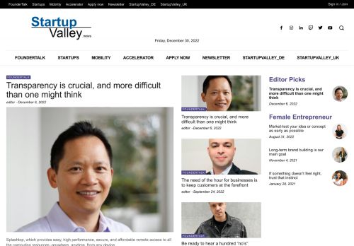StartupValley - The Founder Magazine