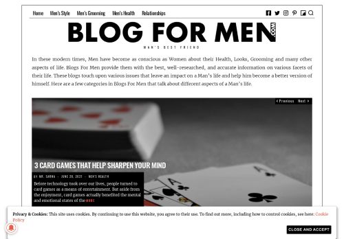 Best Blog Dedicated to Men | Style Grooming Health Blogs for Men
