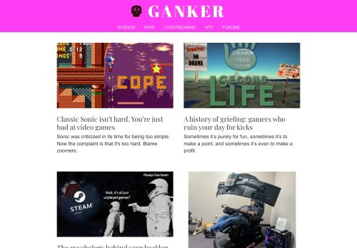 Ganker – Video game retrospectives & commentaries