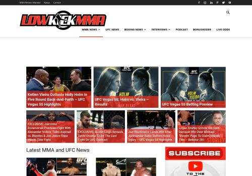 UFC News & MMA News, Results & Exclusives | LowKickMMA

