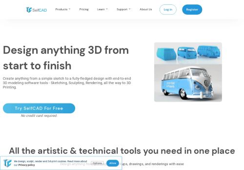 SelfCAD : 3D CAD Web Application