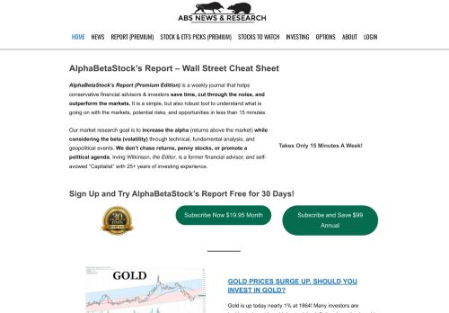 Wall Street Cheat Sheet | AlphaBetaStock.com
