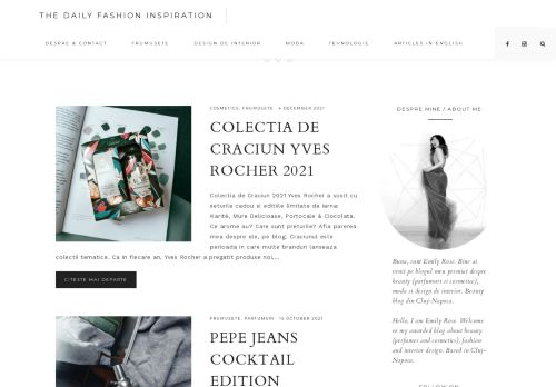 THE DAILY FASHION INSPIRATION - Blog romanesc de beauty, moda si design de interior, premiat la Digital Divas.
