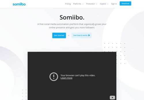 Social Media Bot - Automate SoundCloud, Instagram, Twitter, and more - Somiibo