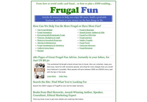 FrugalFun.com - Have more fun, spend less money
