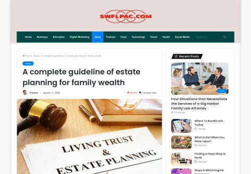 A complete guideline of estate planning for family wealth | Swflpac.com