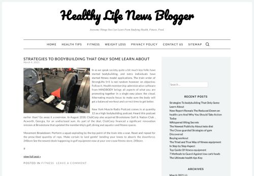 Healthy Life News Blogger | Awesome Things You Can Learn From Studying Health, Fitness, Food.