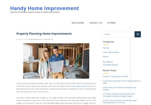 Handy Home Improvement – Give you information how to success in home improvement