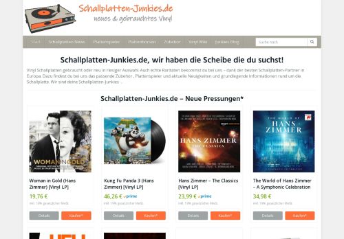 ? Schallplatten-Junkies.de | Gebrauchte und neue Schallplatten kaufen |