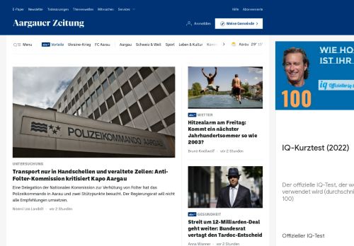 Aargauer Zeitung | Nachrichten fÃ¼r den Aargau â?? AZ