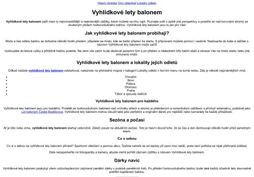 Vyhlídkové lety balonem, Vyhlidkove-Lety-Balonem.info