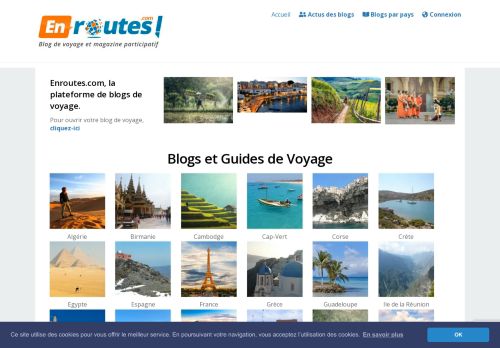 Enroutes.com, blogs de voyages, actualité tourisme » Enroutes - Hébergement de blogs de Voyage