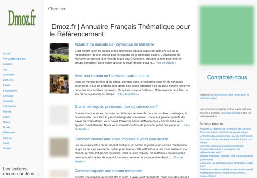 Dmoz.fr | Annuaire Français Thématique pour le Référencement -