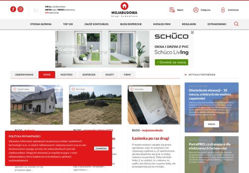 Blog MojaBudowa.pl - internetowy dziennik budowy, katalog firm budowlanych