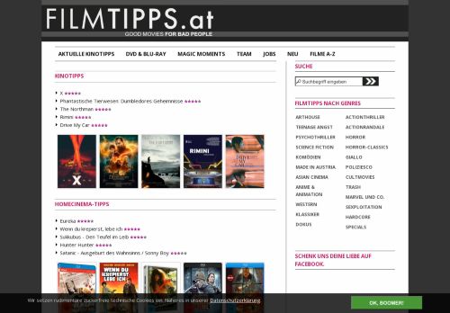 Kino. DVD. Blu-ray. Spoilerfreie Filmbesprechungen. | FILMTIPPS.at 
