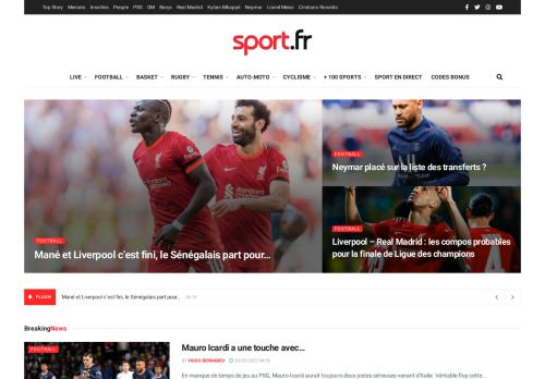Sport.fr - Info sport en direct - Plus de 100 sports : football, rugby, basket, tennis...
