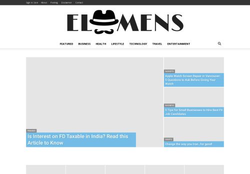 Website for Men - ELMENS
