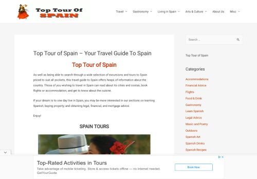Top Tour of Spain - Your Travel Guide To Spain - Top Tour of Spain