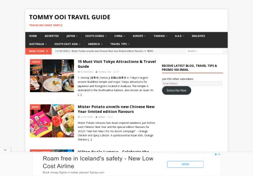Tommy Ooi Travel Guide - Traveling Made Simple