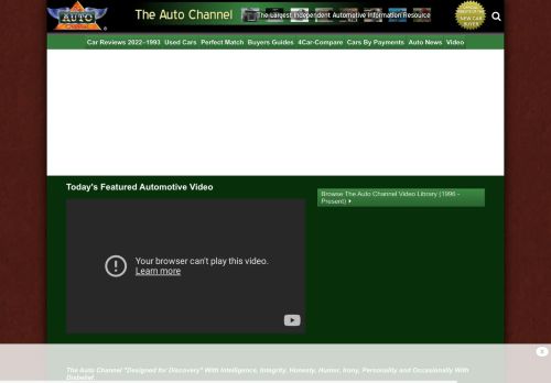 The Auto Channel - Published with Honesty, Integrity, Humor, Irony, Personality and Sometimes Disbelief. Unbiased Car Reviews, Unbiased Buyers Guides, Factual Comparison Tools, Auto Maker News, Videos, Unbiased Alt-fuels, Opinions, Features, For Car Guys 