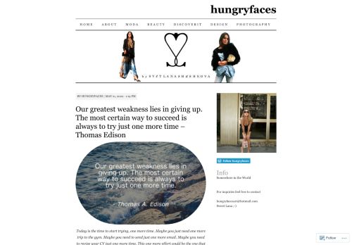 hungryfaces | faces gourmet world of fashion, design and art