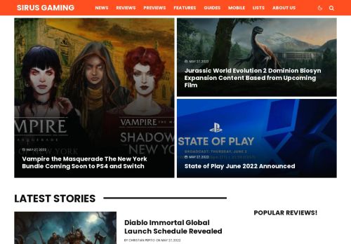 Sirus Gaming: Bringing The Latest Stories About Video Games
