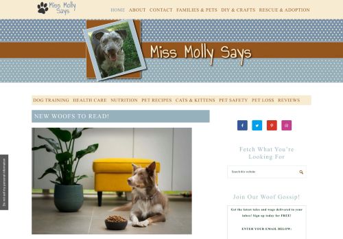 Miss Molly Says - Pet health, nutrition, and all things pet!
