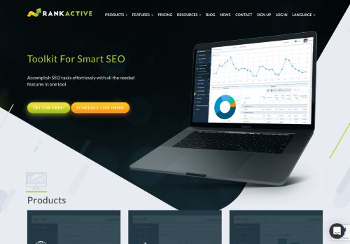 RankActive - best SEO software platform.